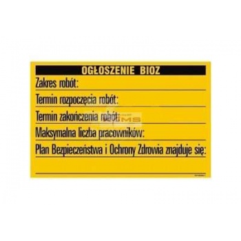 OA089 Tablica budowlana informacyjna - Plan BiOZ.