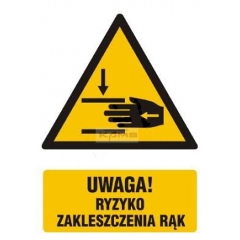 GF045 Uwaga! Ryzyko zakleszczenia rąk
