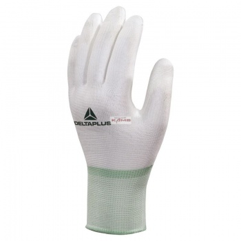 HESTIA WHITE VV702BC - RĘKAWICA DZIANA Z WŁÓKNA NYLON, DŁOŃ POWLEKANA PU - ŚCIEG 15 - 6,7, 8, 9, 10.