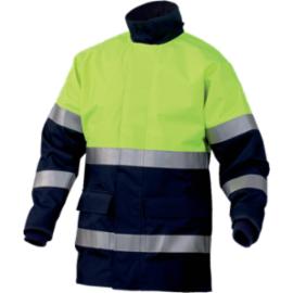 KOMODO2HV - KURTKA OCHRONNA OSTRZEGAWCZA Z POLIESTRU, WŁÓKNA ANTYELEKTROSTATYCZNE, POWLEKANE POLIURETANEM - 2 kolory - M-4XL