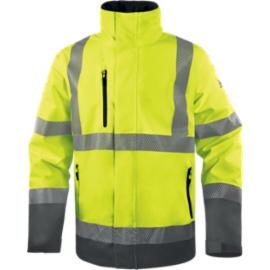 TRACK - kurtka ostrzegawcza ocieplana z poliestru powlekanego PU 4 kieszenie. tkanina pikowana, poliester ripstop wodoodporna i oddychająca - 2 kolory - S-5XL