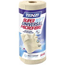 TZ-SCIEMIK-ROL - Ścierka z mikrofibry w rolce perforacja co 35 cm czyści bez potrzeby użycia detergentów - 2 kolory - 20 sztuk ścierek 35x35 cm 