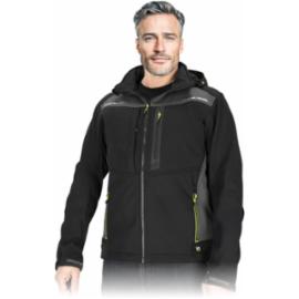 LH-LARVIK - Kurtka ochronna męska stójka 4 kieszenie trójwarstwowa tkanina softshell 100% poliester membrana TPU polar 305 g/m² odblaski - M-3XL