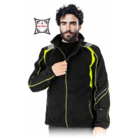 Bluza ochronna męska stójka dzianina polar 100% 2 kieszenie rękawy wykończone lamówką pasy odblaskowe softshell 4-kierunkowy stretch 100% poliester 150D membrana TPU LH-TAYGER - M-3XL