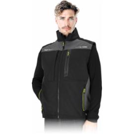 LH-VESTFOLD BS - Bezrękawnik ochronny męski stójka softshell oddychający 4 kieszenie dół regulacja troczki odblaski REGULAR splot twill 100% poliester membrana TPU polar 100% 305 g/m² - M-3XL