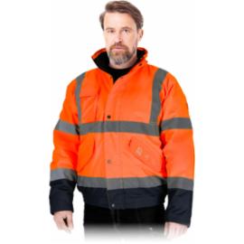 BLUE-BOMB - kurtka ochronna ocieplana pikowana podszewka kaptur chowany kieszeń na telefon pasy odblaskowe 100% poliester Oxford 300D REGULAR kat. II - 2 kolory - M-3XL