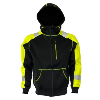 ORION BLUZA DRESOWA - Bluza dresowa ORION kontrastowe kolory fluorescencyjne elementy wysoki kołnierz przyszyty kaptur 4 kieszenie 100% poliester - S-3XL 