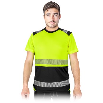 IGUANA-TS - T-shirt ostrzegawczy z siateczki męski doskonała wentylacja poliester 100% 130 g/m² - XS-3XL