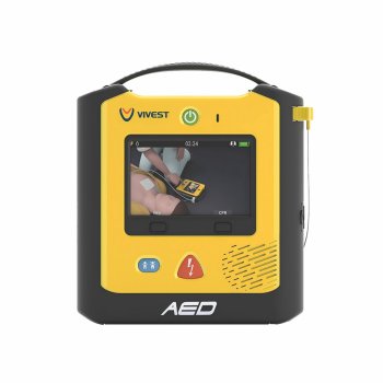 ViVest Power Beat X3 - Defibrylator Półautomatyczny AED kolorowym ekranem LCD tryb pediatryczny uniwersalne elektrody dorośli i dzieci 2 języki bardzo lekki