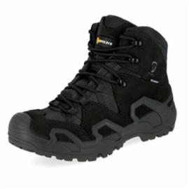 EXPLORER BLACK - Trzewik membrana WATERPROOF but taktyczny turtstyka i na codzień skóra zamsz tkanina OXFORD wodoszczelna membrana podeszwa poliuretan/guma miechowy język - 40-47