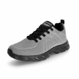 VERTIGO BLACK GRAY - półbuty rekreacyjne oddychający materiał tekstylny podeszwa lekka pianka EVA obuwie codzienne sportowe i rekreacyjne UNI - 36-47
