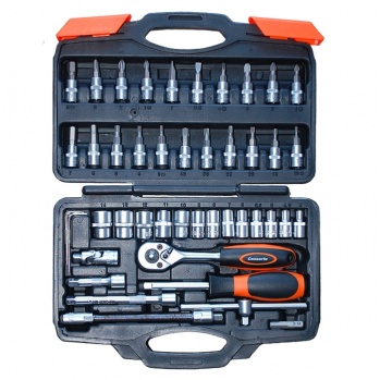 ZESTAW KLUCZY NASADKOWYCH 1/4'' - 46 ELEMENTÓW