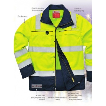 FR61 Trudnopalna bluza ostrzegawcza Multi-Norm - S-3XL.