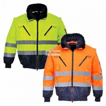 PJ50 Kurtka ostrzegawcza Pilot 3w1 z odpinaną podpinką 2 kolory - S-4XL.