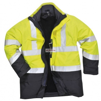 S779 Kurtka OCIEPLANA BizFlame Rain, ostrzegawcza, wodoodporna, trudnopalna podszewka. 2 kolory - S-4XL.