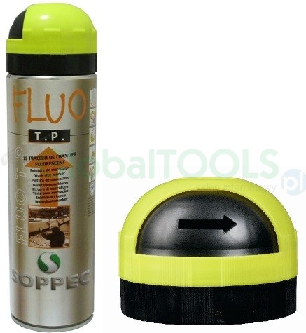 SOPPEC spray farba fluorescencyjny 500ml do oznaczeń - 6 kolorów. 