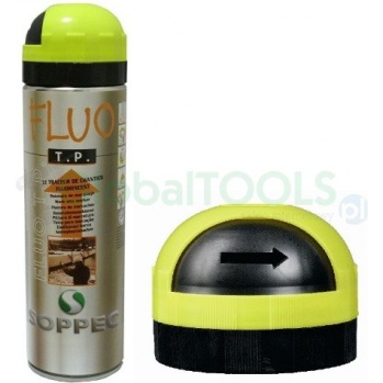 SOPPEC spray farba fluorescencyjny 500ml do oznaczeń - 6 kolorów. 