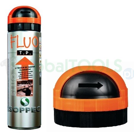 SOPPEC spray farba fluorescencyjny 500ml do oznaczeń - 6 kolorów. 