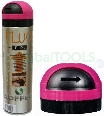 SOPPEC spray farba fluorescencyjny 500ml do oznaczeń - 6 kolorów. 