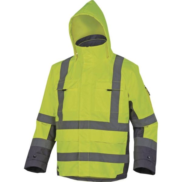 TARMAC - kurtka odblaskowa 4w1, ocieplana, przeciwdeszczowa z podpinką 4 w 1, POLIESTER OXFORD PU - 2 kolory - S-3XL.
