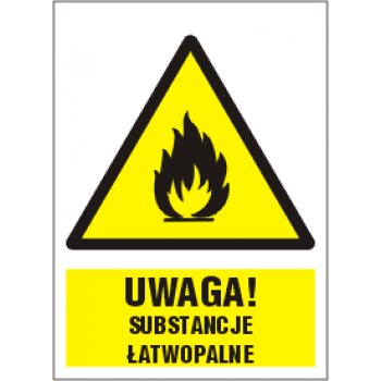 Ostrzeżenie przed substancjami łatwopalnymi