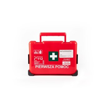 Apteczka przemysłowa przenośna w pudełku z tworzywa stelaż mocujący do ściany - 