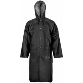 AJ-PPD106 - Płaszcz ochronny przeciwdeszczowy PLAVITEX zapinany na metalowe napy kaptur ściągany na troczki dwie kieszenie w dolnej części zasłonięte patką rękawy zakończone ściągaczem- 48-62