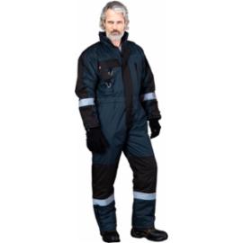 Kombinezon ochronny ocieplany kaptur troczki pasy odblaskowe rękaw nogwaki rozsuwane tkany PVC zamek błyskawiczny ALASKA-O - M-3XL.