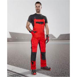 H9505 - Spodnie ogrodniczki ARDONPRE100 03 czerwono-czarne 46 - 46-66