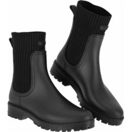BGRACE - Buty wysokie damskie z PCV sztyblet elastyczna wstawka dzianinowa - 36-41