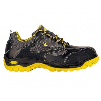 BRC-POP COFRA S3 - obuwie ochronne, wodoodporna skóra, kompozyt nosek i wkładka, wyściółka SPHERA, 100% poliamid, wkładka wymienna pianka PU kształt anatomiczny, podeszwa poliuretan - 39-47.