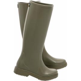 BSHIRLEY - Buty wysokie damskie wciągane PCV kalosz zakrywający kostkę oraz łydkę - 36-41