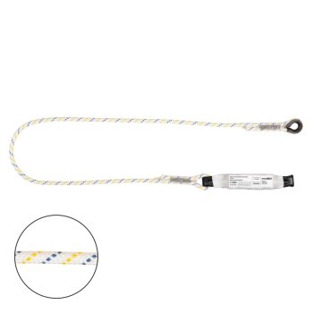 BW100SCF-LB101 - Amortyzator bezpieczeństwa z linką do pracy na rusztowaniach i zatrzaśnikami AZ003 AZ022 - 0.9 m