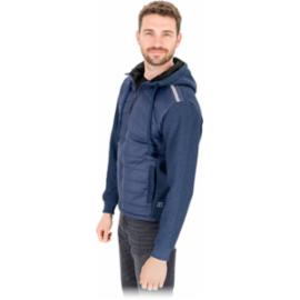 Bluza ochronna męska kaptur dziana wykończenie polar pikowana zamek błyskawiczny kaptur rękawy ściągacz odblaski DOHBRID - M-3XL