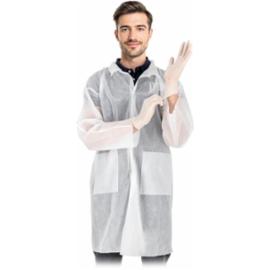 FLAB-FLAP - Fartuch laboratoryjny włóknina 100% polipropylen zapinany na napy - 2 kolory - M-2XL