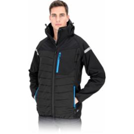 Pikowana kurtka ochronna ocieplana męska stójka odblaski 4 cztero kierunkowy stretch elastan zamek SOFTSHELL FLEXSHELL - M-3XL