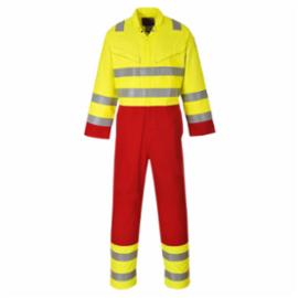 FR90 - Trudnopalny i antystatyczny kombinezon ostrzegawczy Bizflame - S-3XL