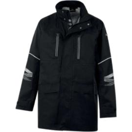 GRAFIZ - Lekka kurtka parka przeciwdeszczowa niepprzemakalna wiatroodporna kaptur odpinany 4 kieszenie membrana antybakteryjna z grafenu szwy uszczelniane płótno 100% poliester z recyklingu - S-3XL