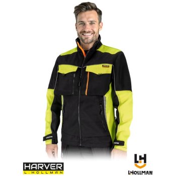 HARVERCOOL-J - Bluza męska ochronna suwak kołnierz stójka 4 kieszenie odblaski rękawy zakończone zapięciem na rzep regulowany dół bluzy na napy 65% poliester 35% bawełna bawełna 290 g/m² - S-3XL
