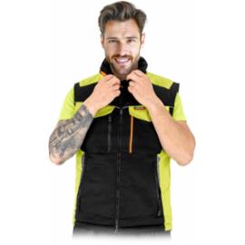 HARVERCOOL-V - Bezrękawnik ochronny ocieplany męski zamek polarowa podszewka wiele kieszeni regulacja dołu odblaski fason REGULAR 80% poliester 20% bawełna – 46-62