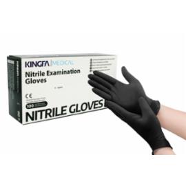 KNL  GLOVES - rękawice diagn. BLACK NITRILE EXAM GLOVES  size XL - S-XL