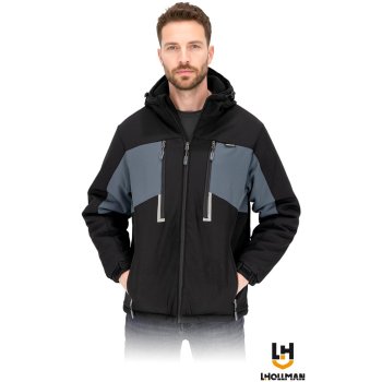 Kurtka ochronna ocieplana męska kaptur polar zamek rękaw ściągacz rzepy regulacja wiele kieszeni tafta 210T SOFTSHELL ochrona przed deszczem oddychający odblaski LH-SHELBUZZ - M-3XL