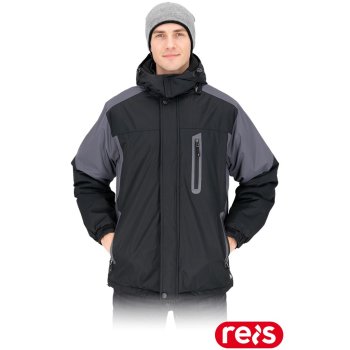 Kurtka ochronna ocieplana męska kaptur stójka zamek rzepy napy rękaw ściągacz rzepy wiele kieszeni tafta 210T MILTON - M-3XL