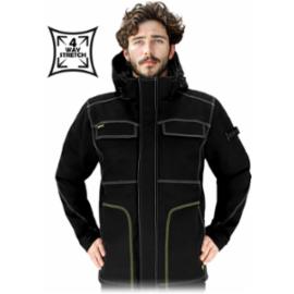 LH-ORKAN-J - męska kurtka ochronna stójka podszyty polarem dopinany kaptur softshell ocieplana wiatro i wodoodporna elastyczna z wieloma kieszeniami poliester/elastan 300 g/m² - 2 kolory - M-3XL