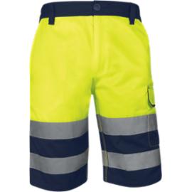 M1BE2HV - BERMUDY ROBOCZE O WYSOKIEJ WIDOCZNOŚCI SERŻA 80% POLIESTER 20% BAWEŁNA 240 g/m² - S-3XL