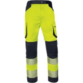 Spodnie Stretch robocze ostrzegawcze wiele kieszeni taśmy odblaskowe wysoka widoczność kieszenie nakolanniki pas gumka damskie męskie M2PA3STRHVS - S-3XL