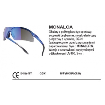 MONALOA - Okulary z poliwęglanu typ sportowy