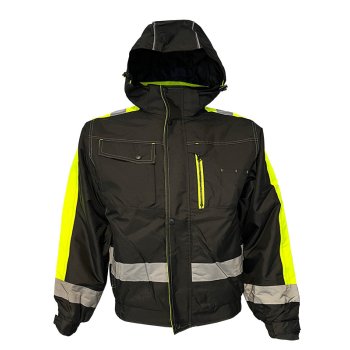 ORION KURTKA BOMBER - Kurtka BOMBER ORION ocieplana kontrastowe kolory wysoki kołnierz przyszyty ocieplany kaptur 5 kieszeni 100% poliester - S-3XL 