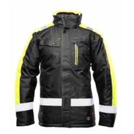 ORKU - Kurtka parka RIVAL zapięcie zamek listwa kaptur ocieplany odpinany kołnierz ocieplony polarem odblaski pasy lamówki - 2 kolory - S-4XL.