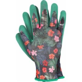 OX-POLIGRASS - Rękawice ochronne dzianina powleczone lateksem rozciągliwe wytrzymałe prace ogólno mechaniczne domowe ściągacz- 6-9